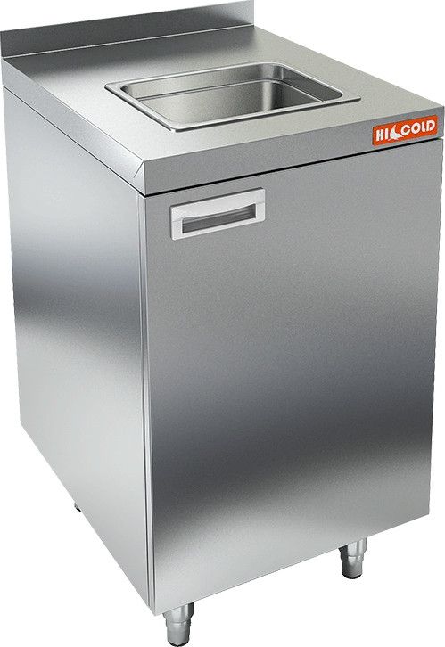 Стол закрытый с мойкой, с бортом HICOLD НБМСЗМ-5/7Б