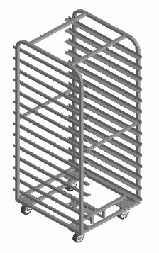 Тележка для ротационной печи Bongard 8.64.(Restoinox) 10 уровней