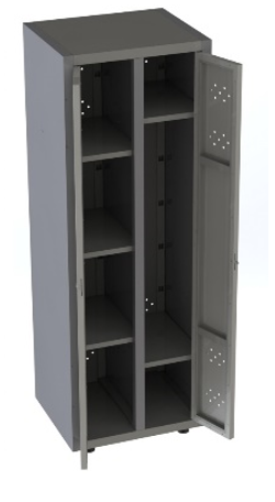 Шкаф для одежды и хоз инвентаря Restoinox ШРОХН-25-6/5