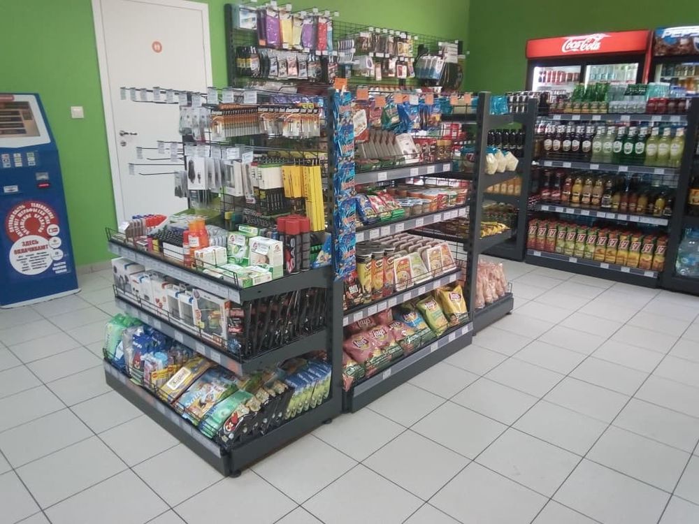 Стеллаж сетчатый торцевой низкий