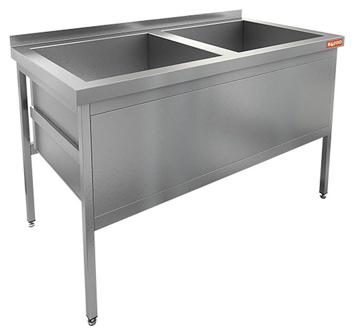 Н2МКС-16/8 Котломойка, 2 мойки (670х620х438) c/площ. под смеситель