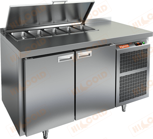 SL2-11SN (1/6) стол для салатов охл.(+2+10), 2 двери, 1390х600х850мм, HICOLD RUS