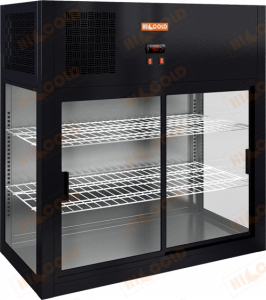 Настольная пристенная холодильная витрина HICOLD VRH 990 Black